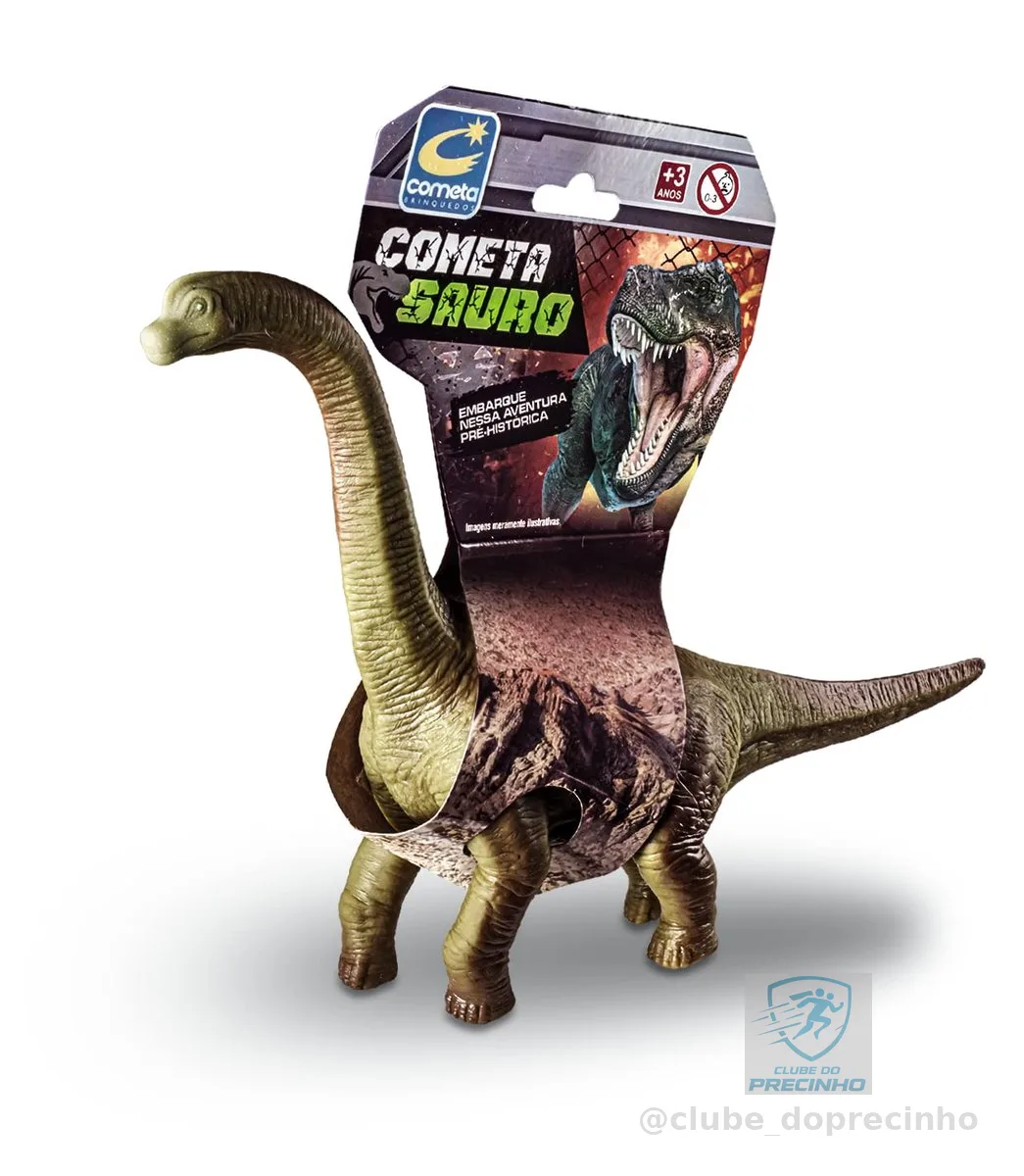 Cometa Coleção Cometa Sauro Dinossauro Braquiossauro Vinil Cartela