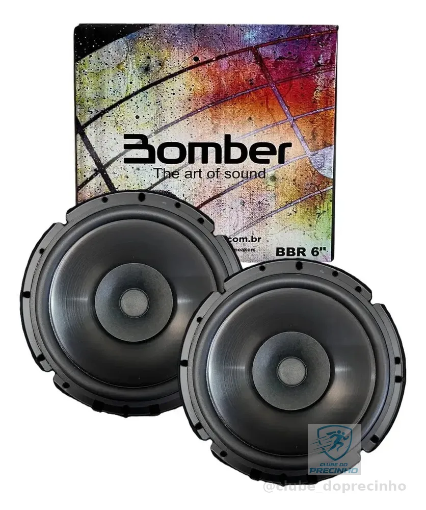 Alto Falante Bomber Bbr6 6pol 100rms Full Range Montadora Cor Preto