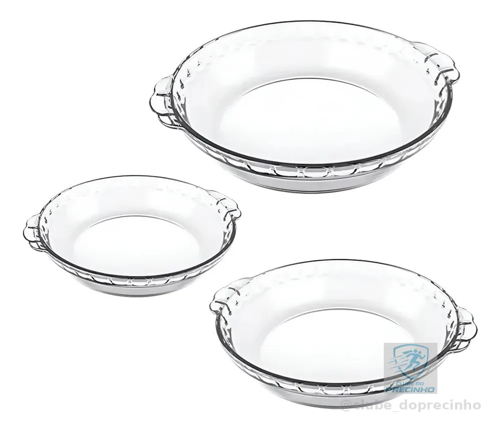 Conjunto De Formas Filetadas 3 Peças Transparente Marinex