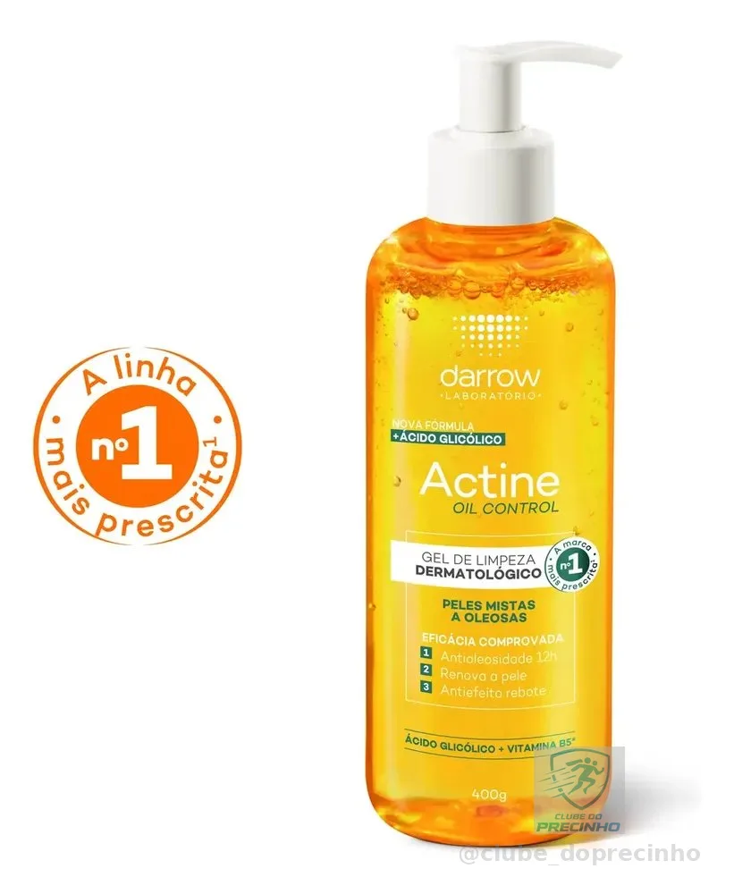 Gel de Limpeza Facial Darrow Actine Oil Control Pele Mista Oleosa 400g