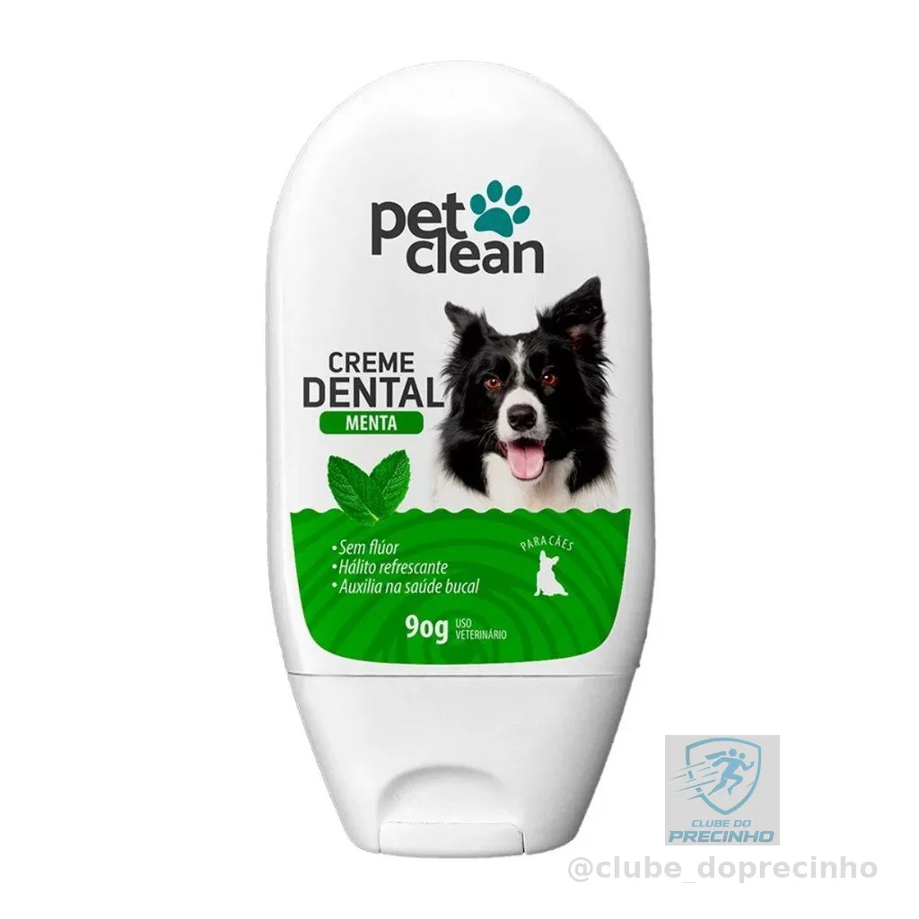 Creme Dental 90g Para Cães e Gatos Sabor Menta - Pet Clean