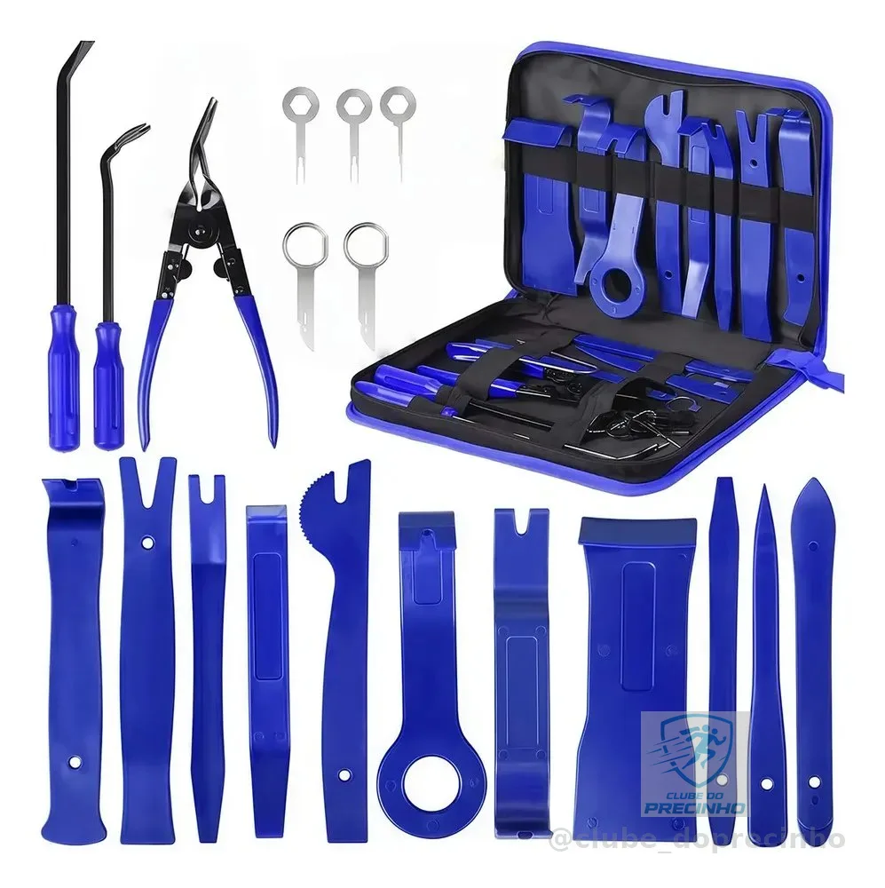 Kit Espátulas Tira Grampos Forro Porta Molduras Carro 19pcs