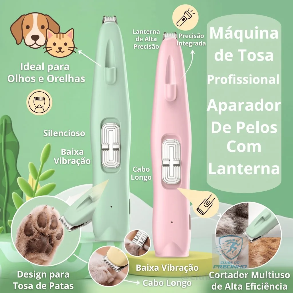Máquina de Tosa para Pata Olhos Orelha Pet Cão Gato Profissional Aparador De Pelos Cortador