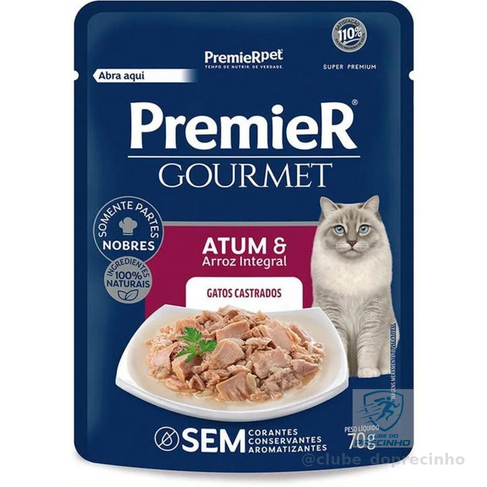 Sachê para Gato de Atum Premier Pet 70G Premier