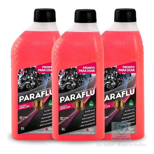 Kit 3 Paraflu Aditivo Radiador Pronto Para Uso 3l