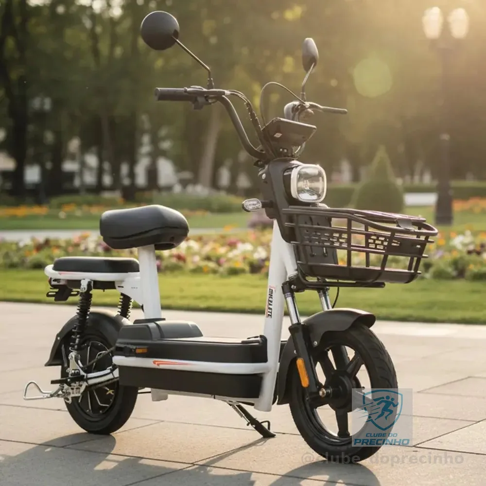 Bicicleta Elétrica Scooter 500w Bateria Removível 48v 15ah cor preto Bikelete Smart MT2