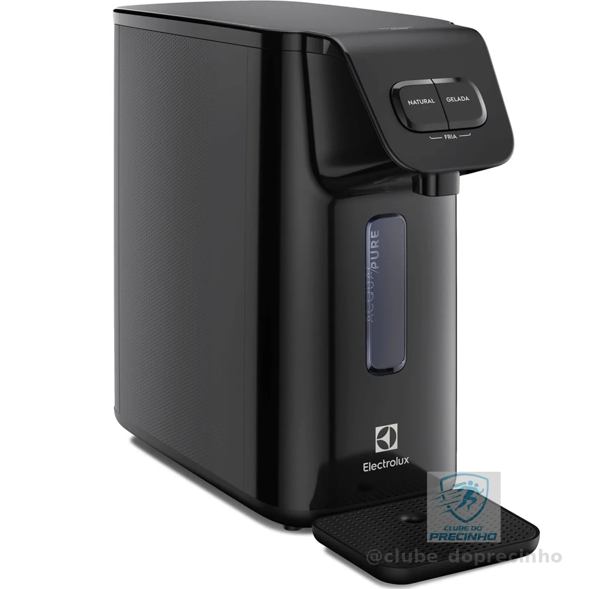 Electrolux Purificador de Água Gelada Fria e Natural Elétrico Compacto Eletronico placa Electrolux Filtro refil 6 meses ou 3000l Bivolt preto PE15P