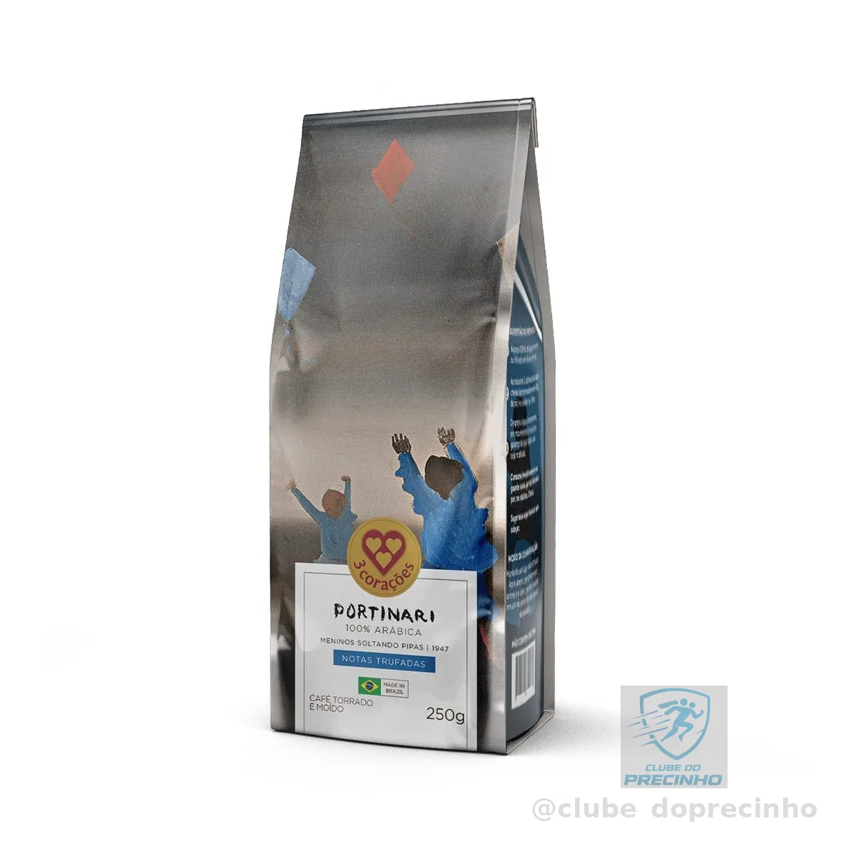 3 Corações Café Torrado e Moído Gourmet Portinari, Notas Trufadas, 250G