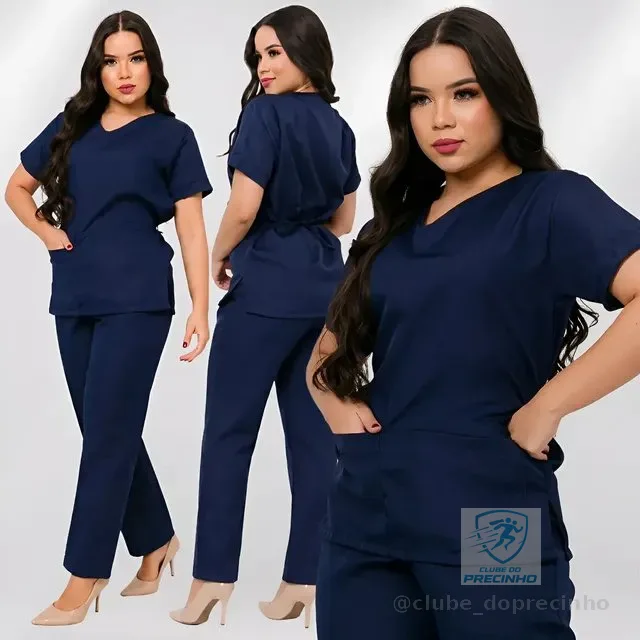 Pijama Cirúrgico Feminino Scrub Hospitalar - Unissex Atacado