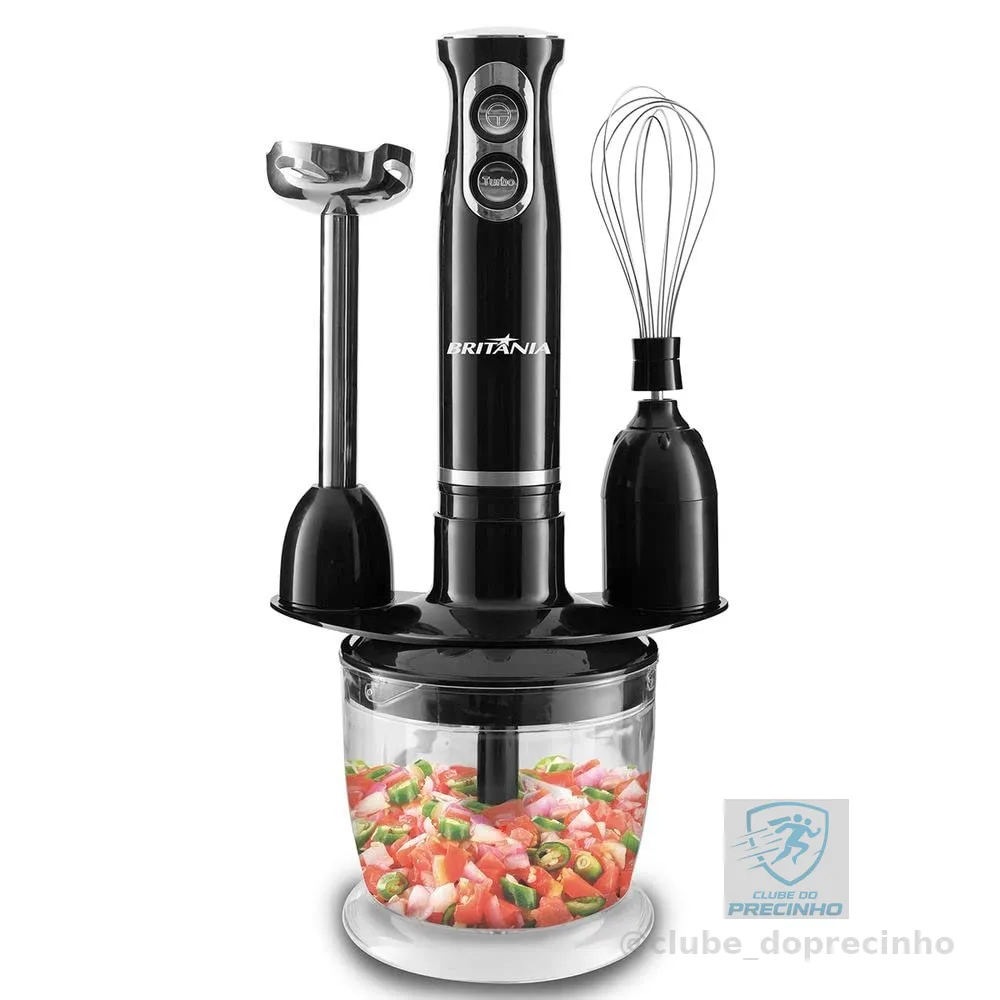 Mixer 3 em 1, 500W, 2 velocidades, Bmx400, Preto, 110v, Britânia