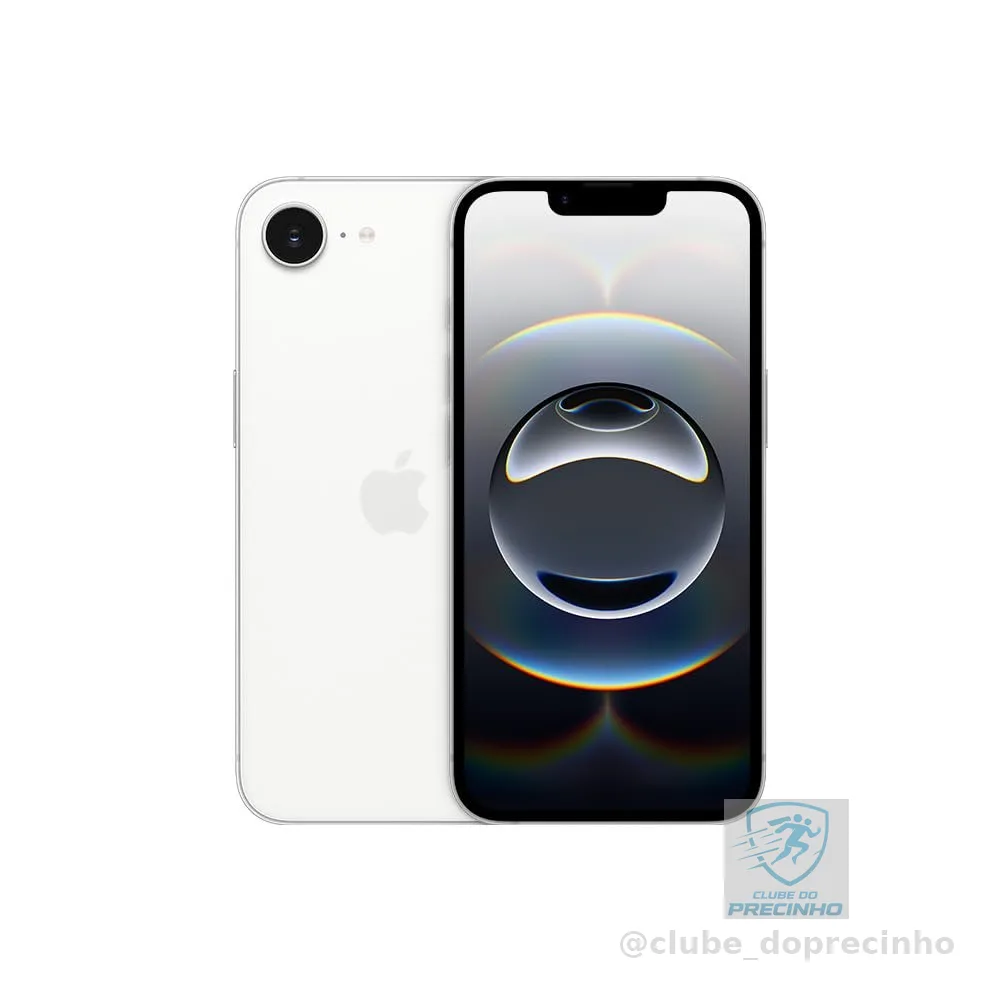 iPhone 16e Apple 128GB, Câmera 48MP, Tela Super Retina XDR 6,1", Branco