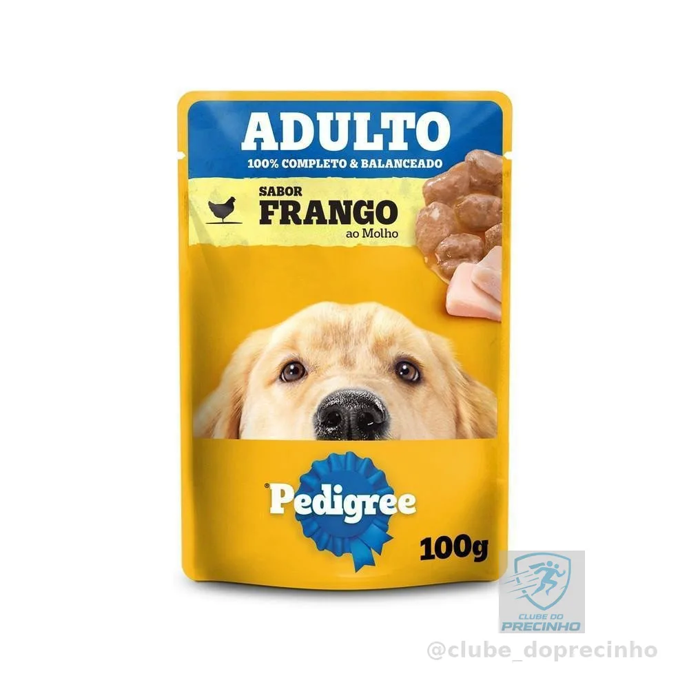 Ração Úmida Sachê Frango ao Molho 100g para Cães Adultos Pedigree