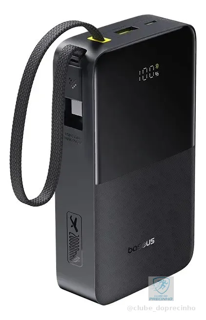 Power Bank Baseus Turbo Bipow2 Pro 20000mah 22.5w Cor Preto