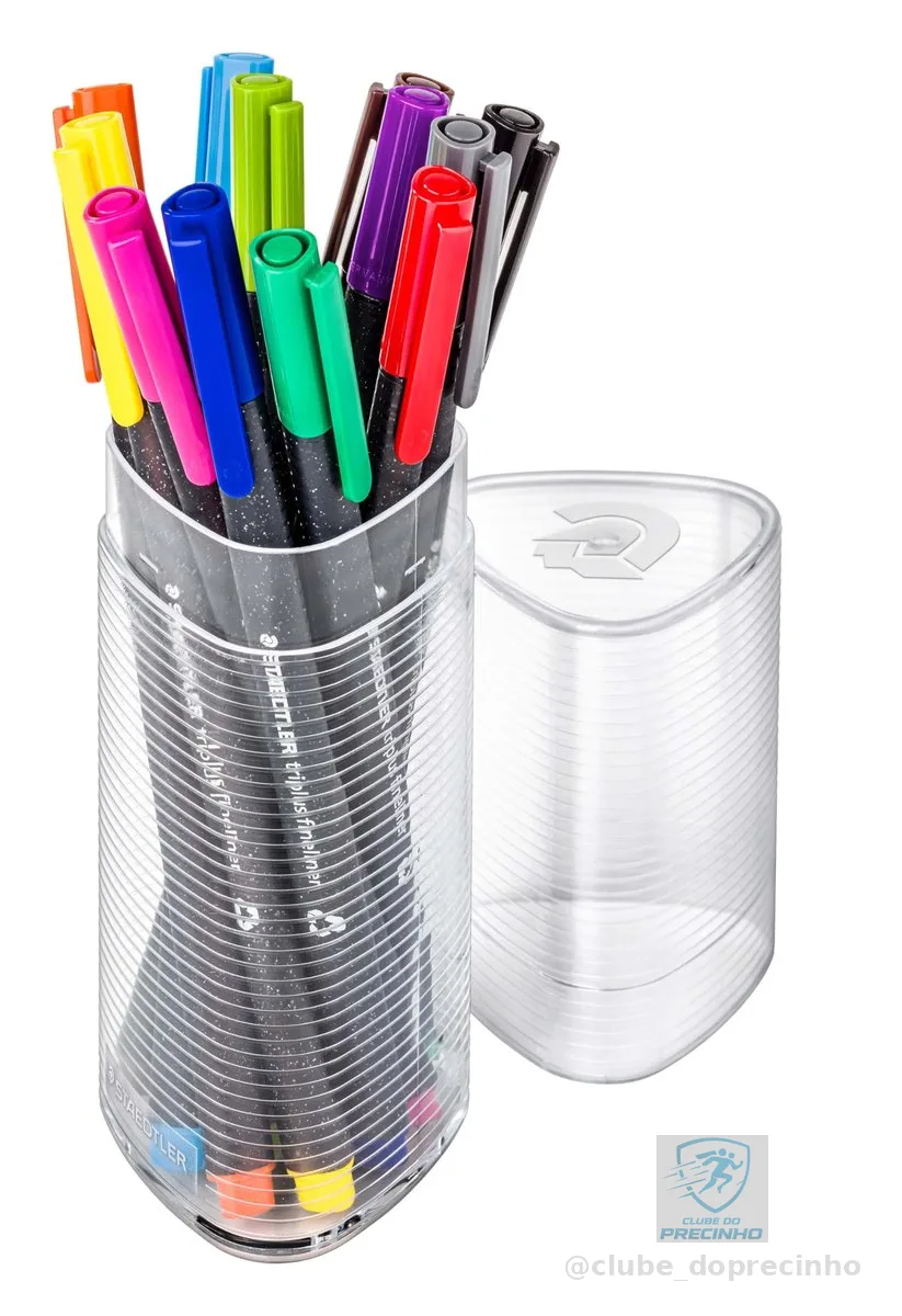 STAEDTLER Caneta Fineliner, Fineliner Triplus, Tubo com 12 cores, 334 PR12 02, Multicolorido