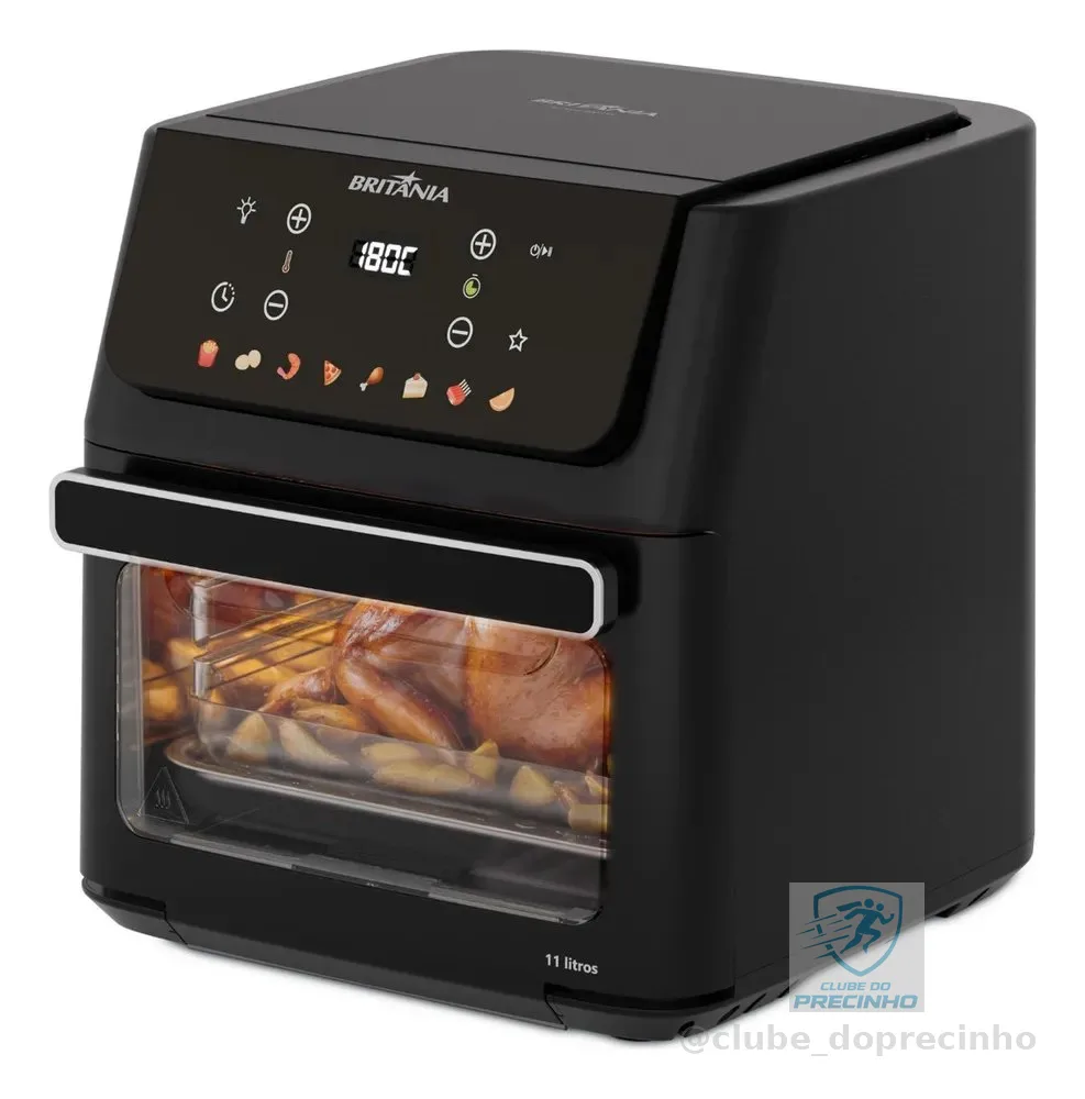 Air Fryer Oven Britânia 11L 8 Funções 1800W Painel Digital BAF11A