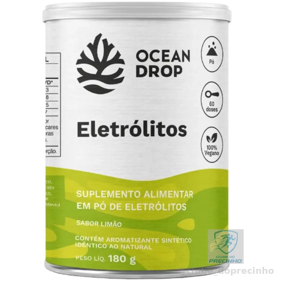 Eletrólitos em Pó Limão 100% Vegano (180g) - Ocean Drop