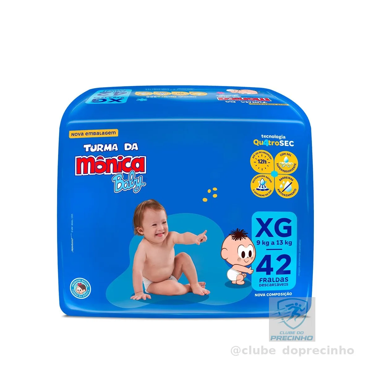 Fralda Turma da Mônica Baby Mega XG 42 Unidades