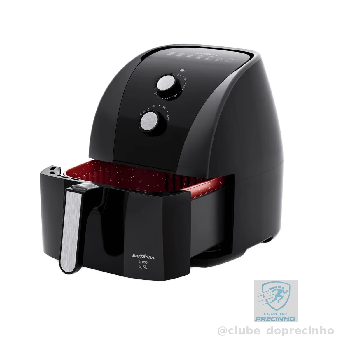 Fritadeira Air Fryer Britânia 5,5L 1500W BFR50 Redstone 220V