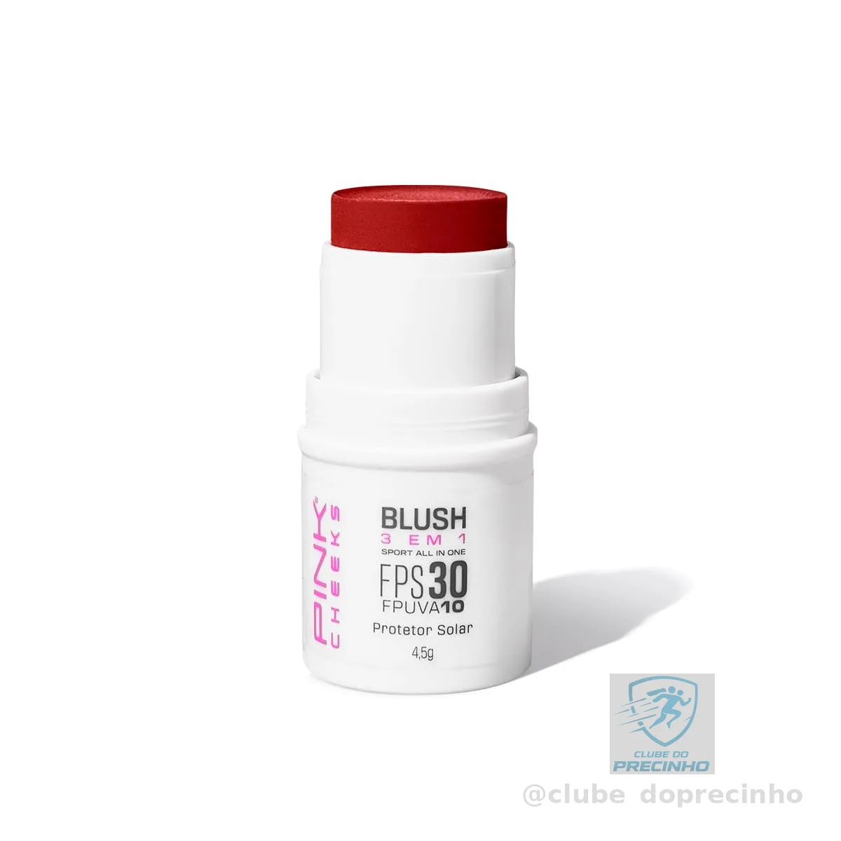 Blush Em Bastão Com Proteção Solar FPS30 4,5G Cor Red Cherry Pink Cheeks