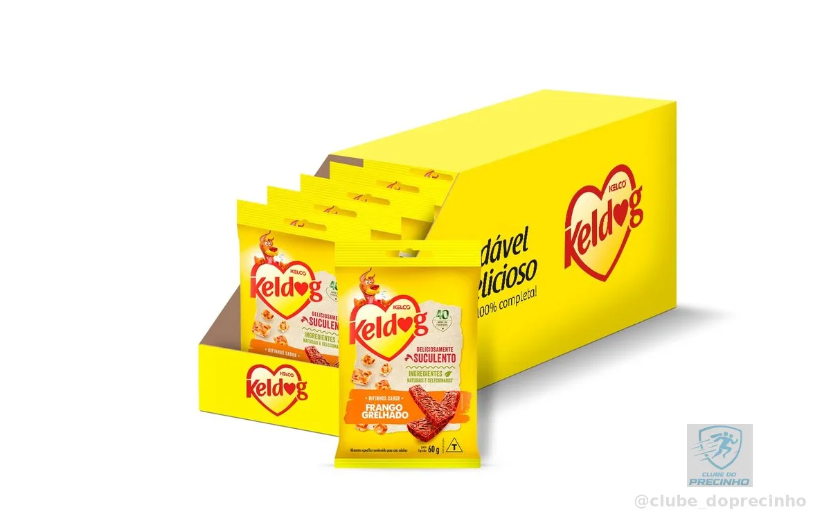 Pack de Bifinho Keldog Frango Grelhado 60g - 20 unidades