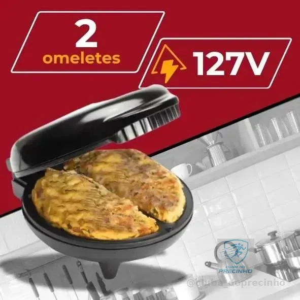 Omeleteira Antiaderente Elétrica Dupla 800w Mr. Cheff 110v