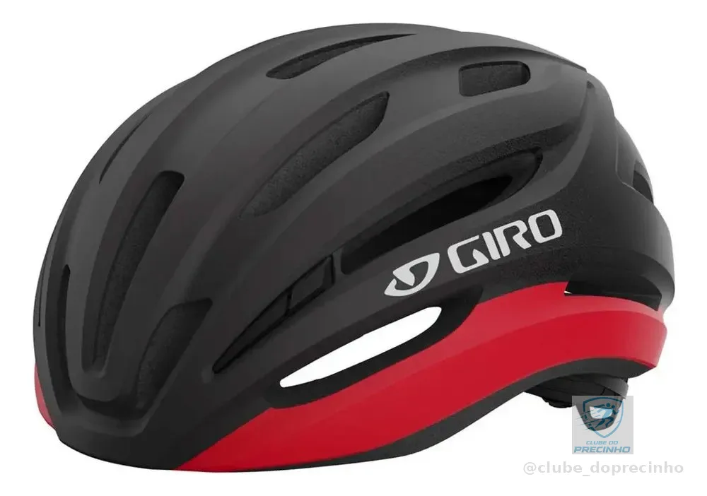 Capacete Giro Ciclismo Bike Isode Mips Ajuste Roc Loc Sport Cor Preto/Vermelho Tamanho Único