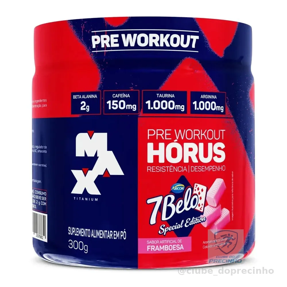 Suplemento em pó Max Titanium Pré Treino Hórus 7 Belo Max x 300g