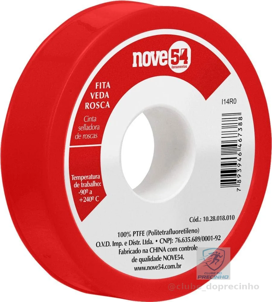 Fita Veda-rosca 12 Mm X 10 M Nove54 Nove 54