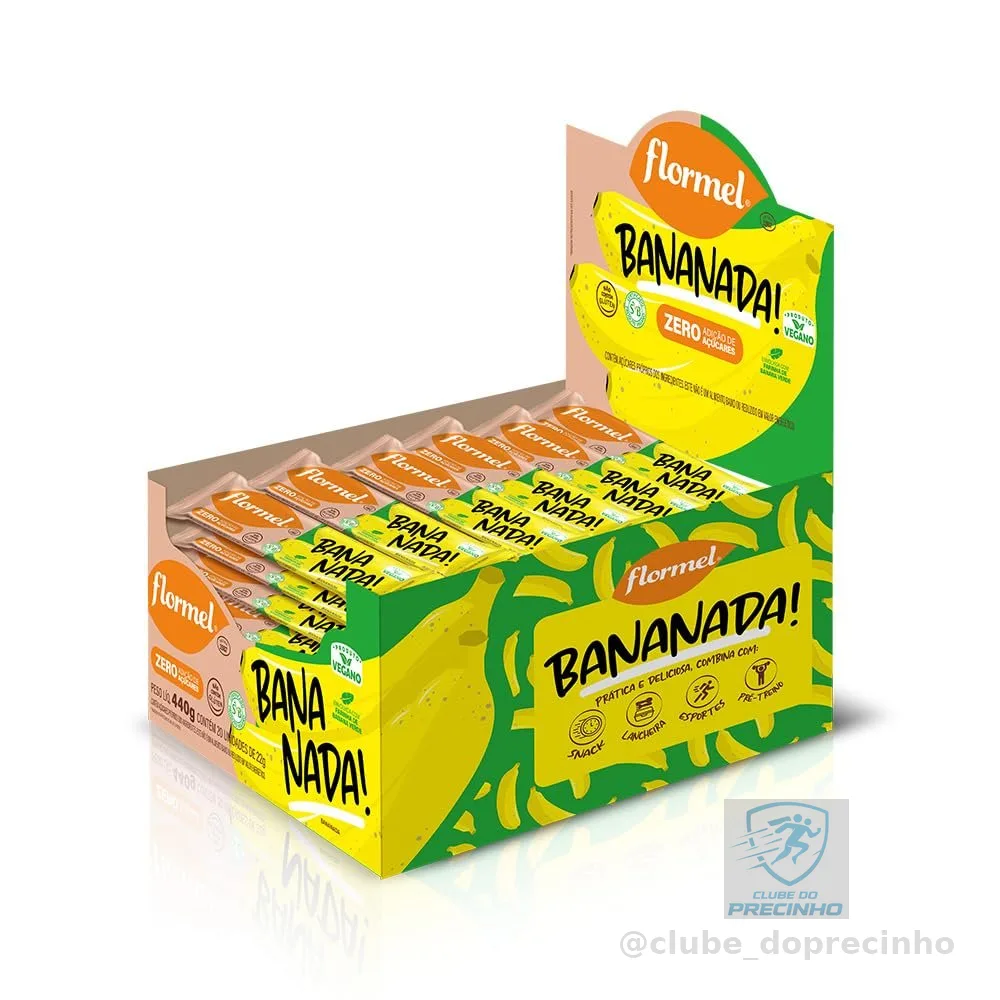 Bananada Cremosa Zero Açúcar FLORMEL -Caixa com 20 Unidades