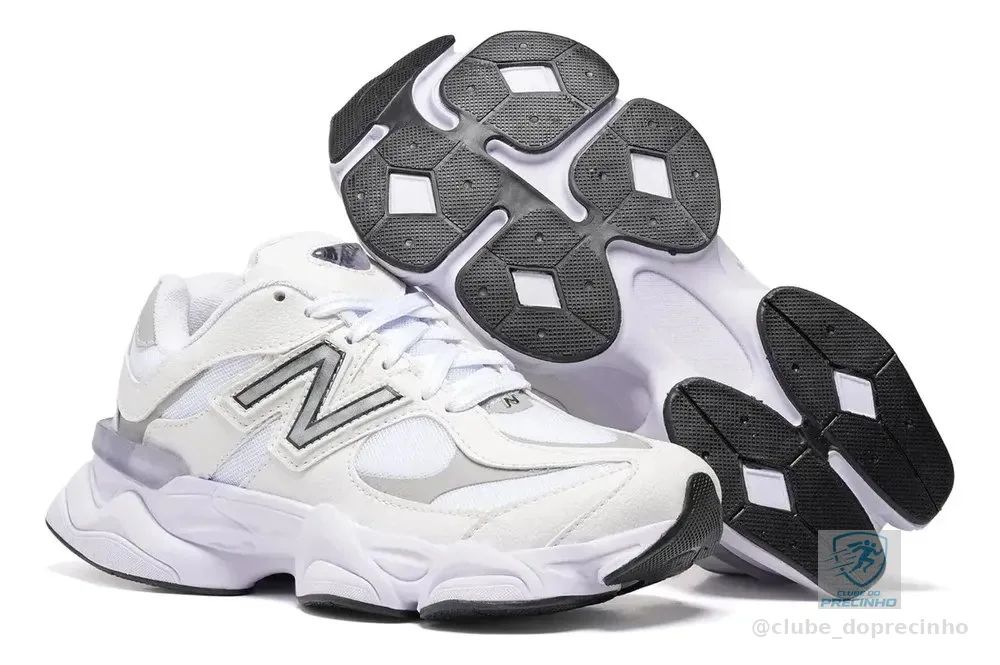 Tênis New Running 9060 Academia Confortavel Promocional Branco 43 Br