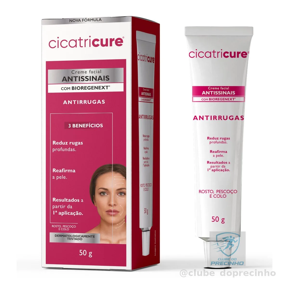 Cicatricure Creme Facial Antissinais 50g - Ácido Hialurônico e Rugas