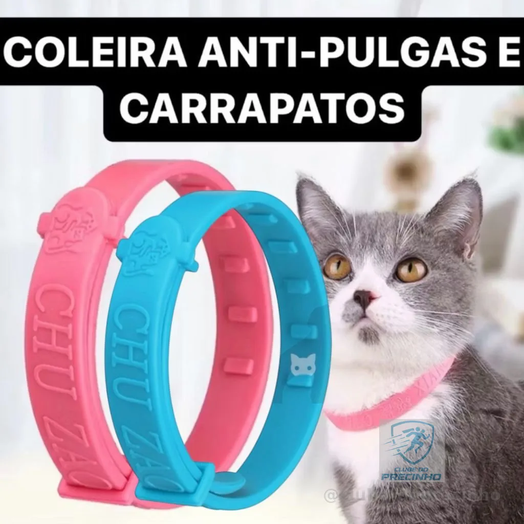 Coleira Anti-Pulga Carrapato Ácaro Para Gatos Pet Cachorros