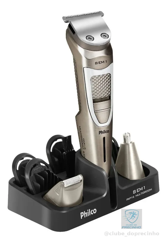 Aparador de Pelos Philco Multigroom 8 Em 1 Pap16 Cor Chumbo