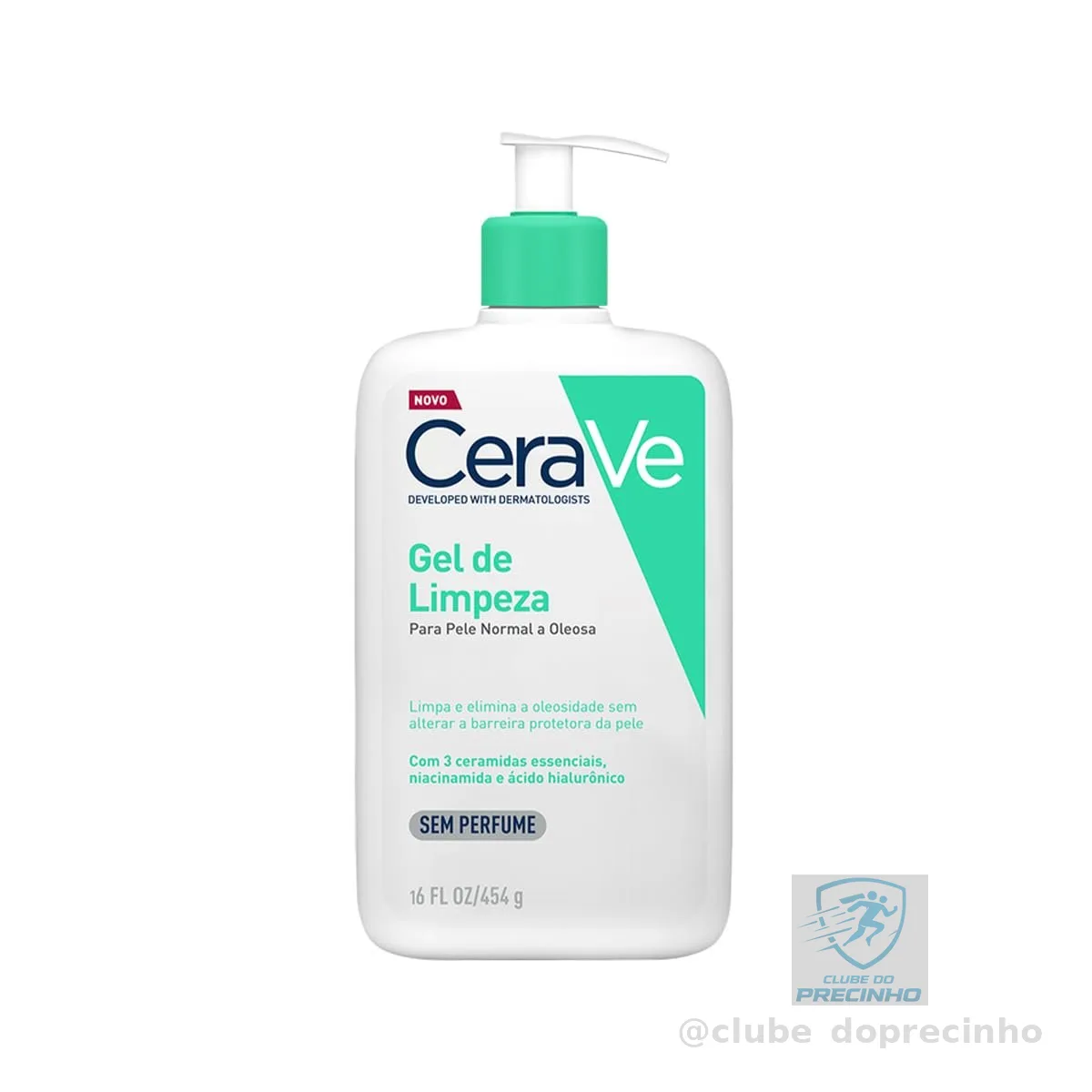 CeraVe, Gel de Limpeza Facial para pele oleosa, com Ácido Hialurônico e Niacinamida