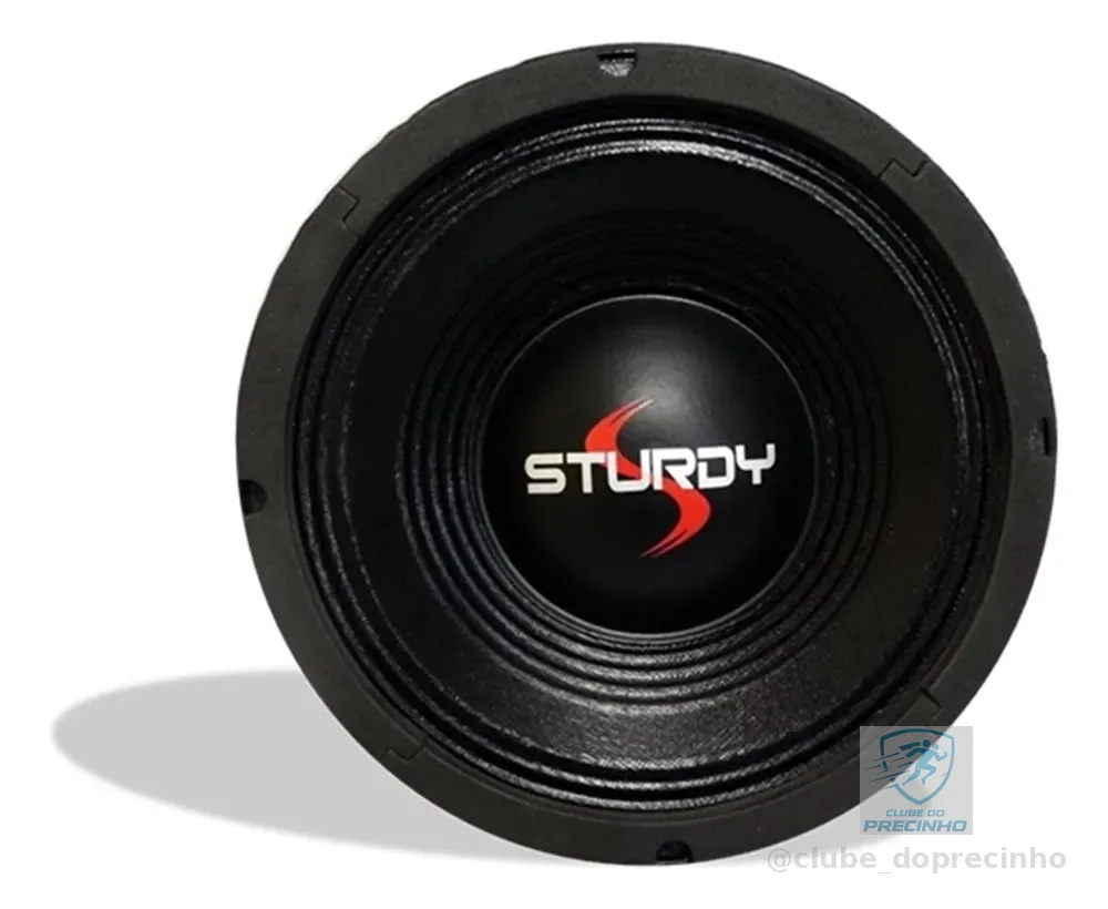 Alto Falante Woofer 8 Polegadas Sturdy 100 Watts Rms 8 Ohms Cor Preto