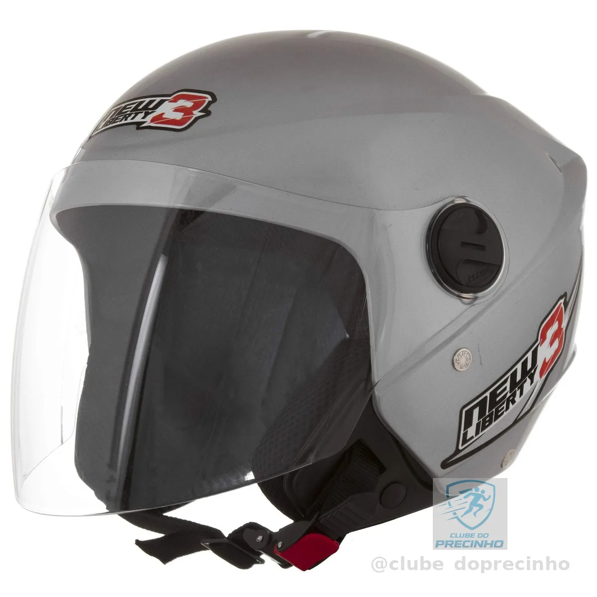 CAPACETE ABERTO PRO TORK NEW LIBERTY 3 SOLID PRATA TAM. 58
