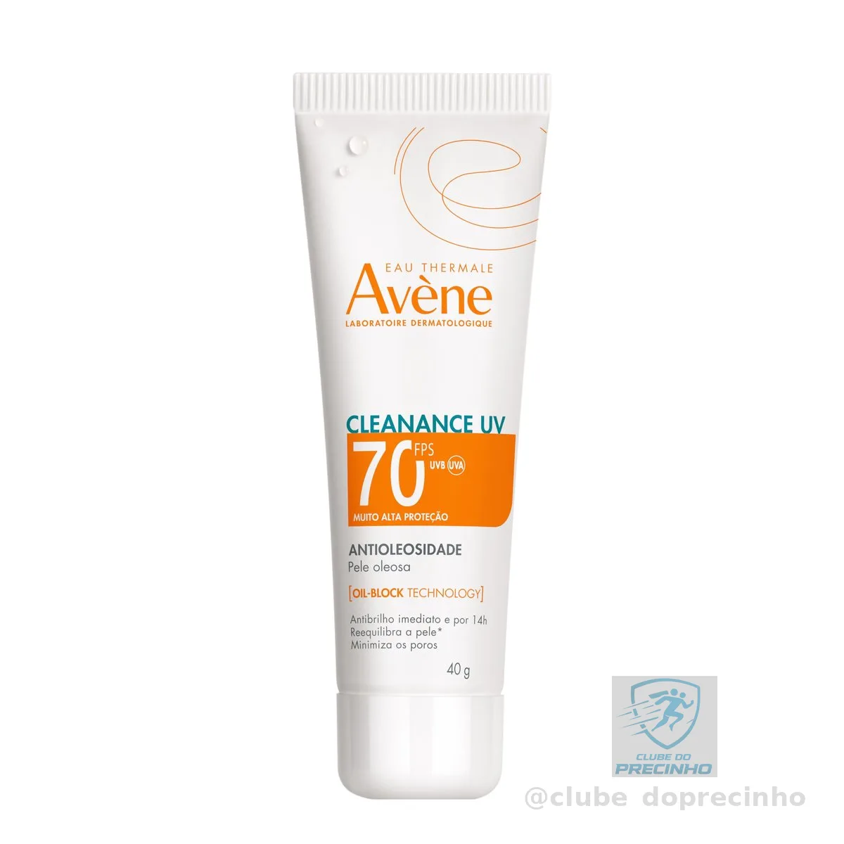 Avène Cleanance UV Protetor Solar Facial Antioleosidade FPS70 com Tecnologia Oil-Block que Controla Brilho por 14h, Minimiza Poros e Tem Absorção Imediata, 40g