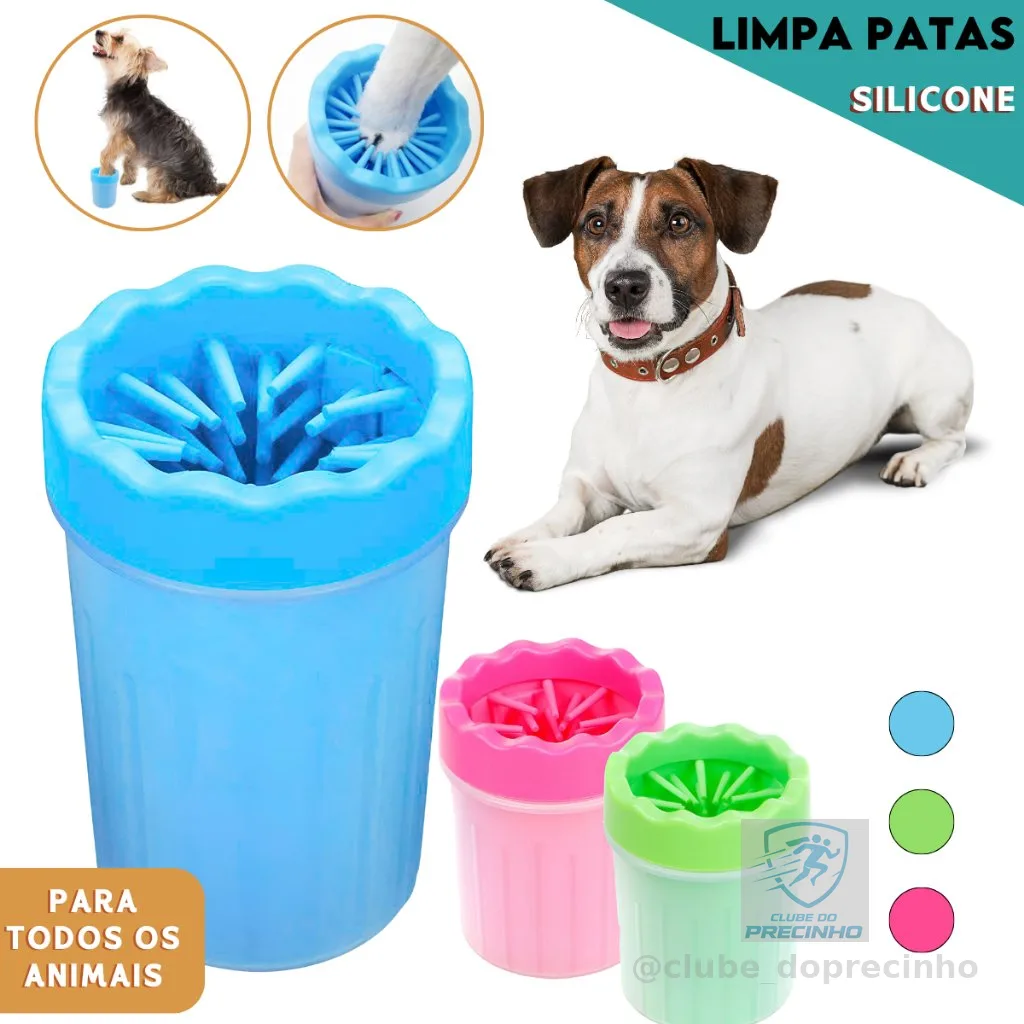 Limpa Patas Para Cães Em Silicone Copo Limpador Banho Lava Pata - CH
