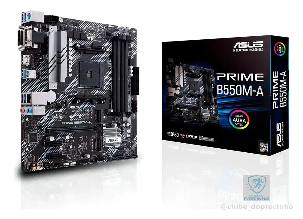 Placa-mãe Asus Prime B550m-a Amd Am4 Ddr4 90MB14I0-C1BAY0 Cor Preto