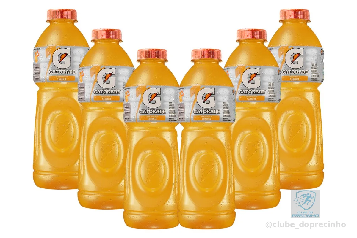 Isotônico Gatorade, Laranja, Garrafa 500ml, Pack com 6 unidades