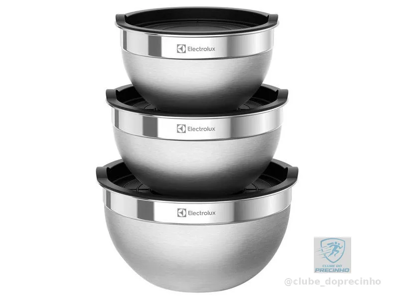Conjunto de Bowls e Medidores de Inox 3 Peças Electrolux Multiuso 41049099