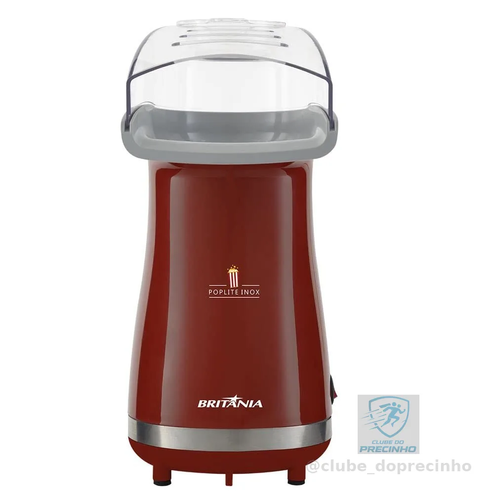 Britânia Pipoqueira, Poplite Inox Bpi01vi, Vermelho, 127V, 62551004 Plástico e Metal