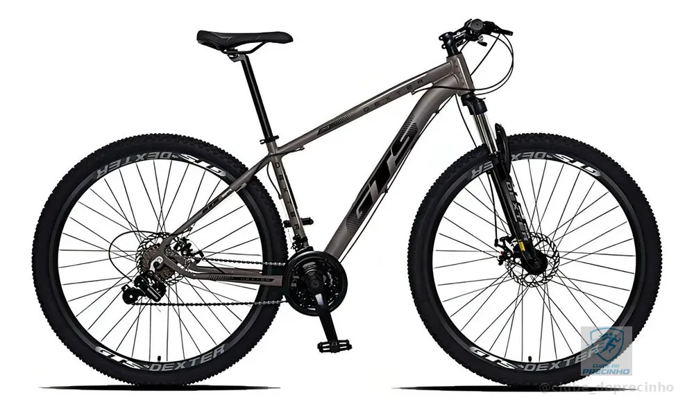 Bicicleta Aro 29 Gts Dexter 24 Marchas Freio A Disco Cor Grafite Com Preto Tamanho Do Quadro 21