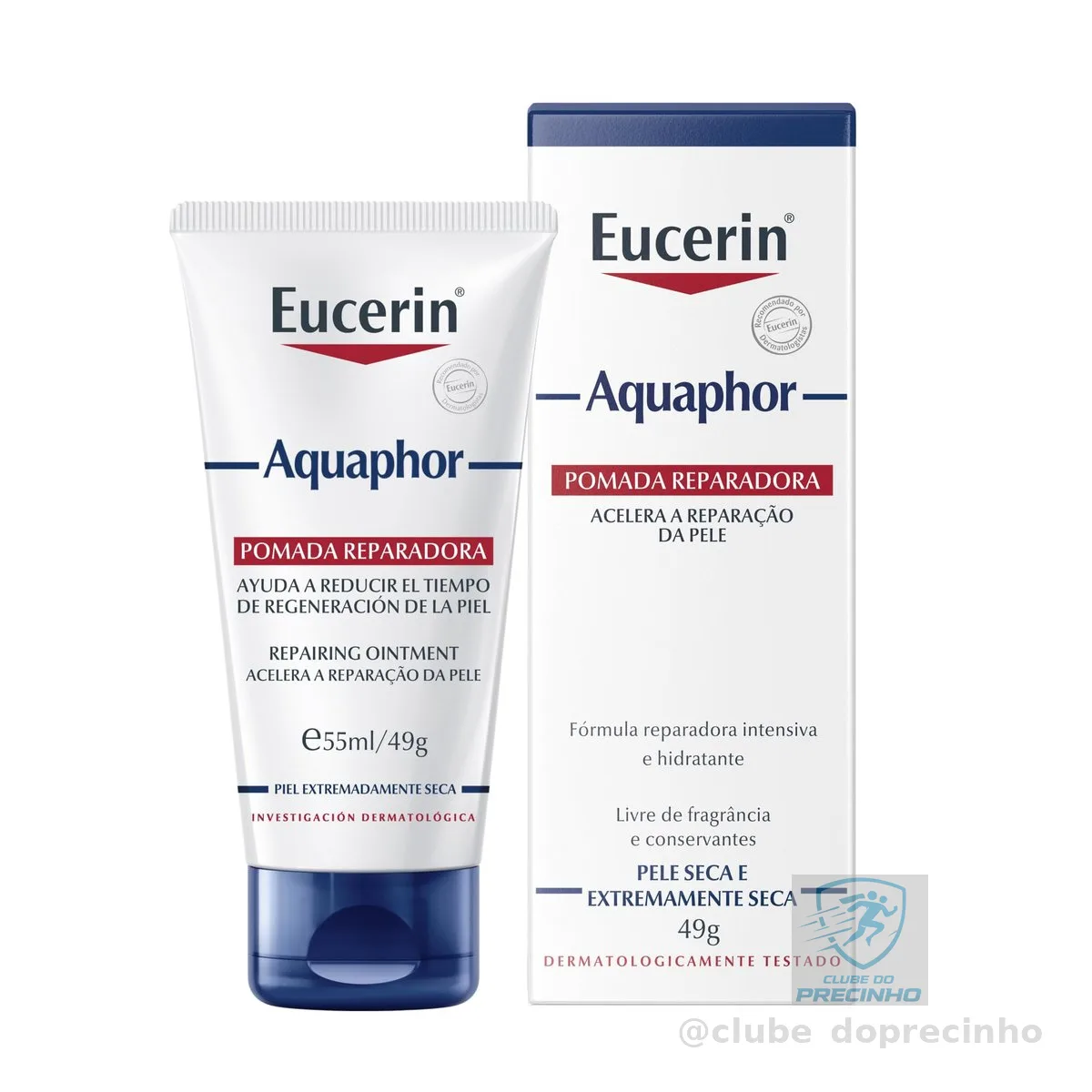 EUCERIN Pomada Reparadora Aquaphor 50ml, Hidratação Intensiva