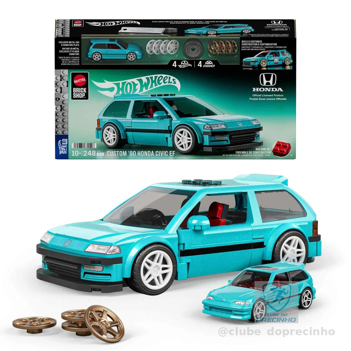 Mattel Brick Shop Hot Wheels 1990 Honda Civic EF Speed Series Custom
