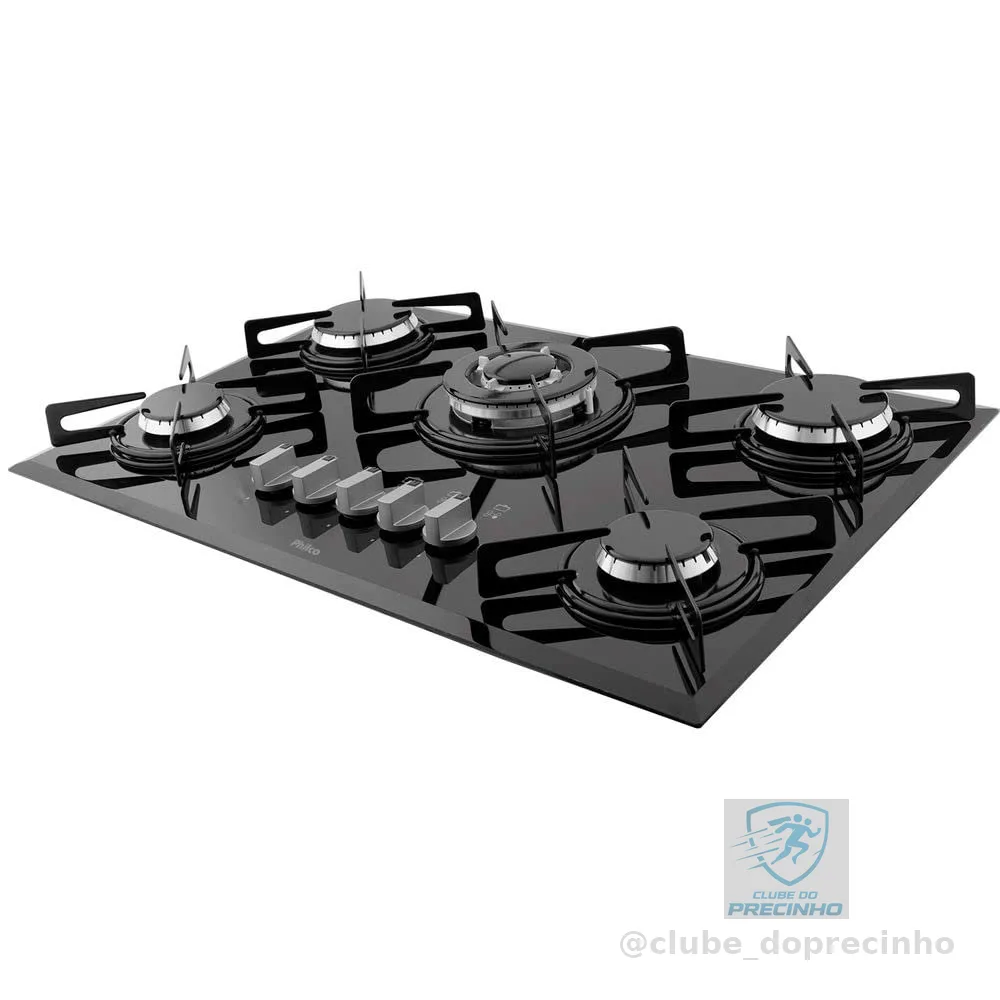 Cooktop Cook Chef Philco 5 Tripla Chama Preto Bivolt