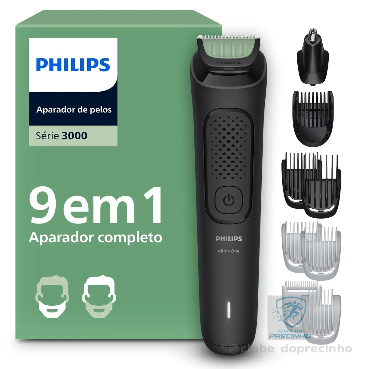 Philips Aparador e Barbeador Elétrico Série 3000 All-in-One 9 em 1