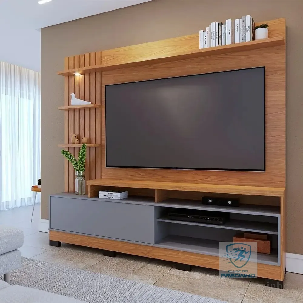 Estante Home Theater Para Tvs Até 65 Polegadas Com Led 1 Wt