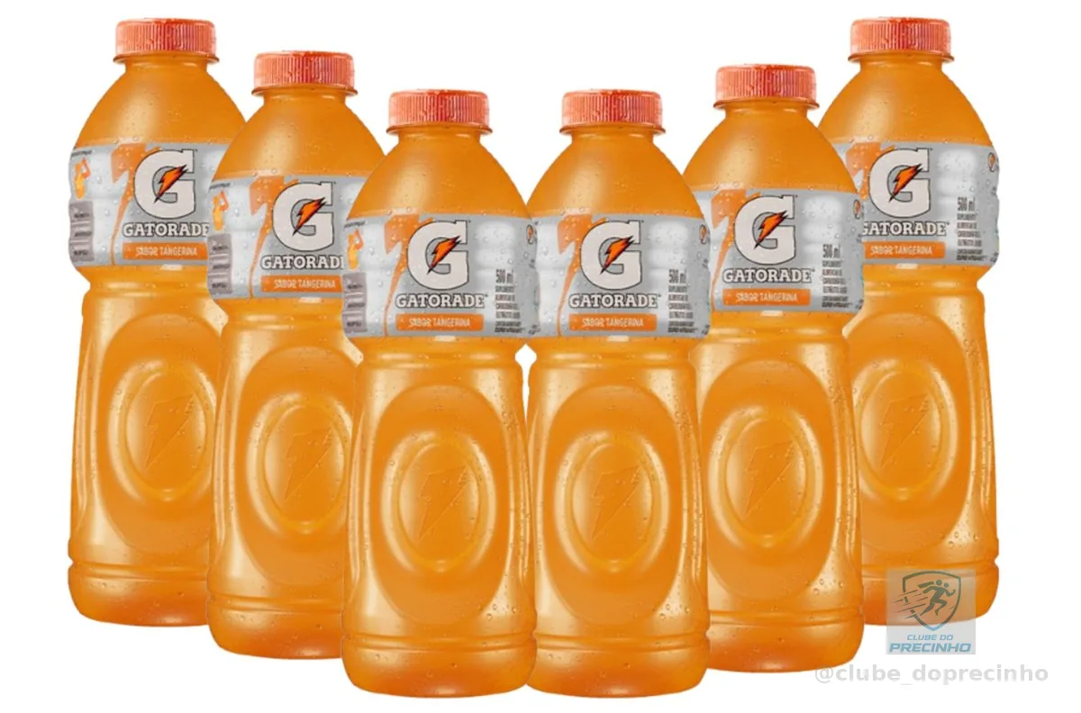 Isotônico Gatorade, Tangerina, Garrafa 500ml, Pack com 6 unidades