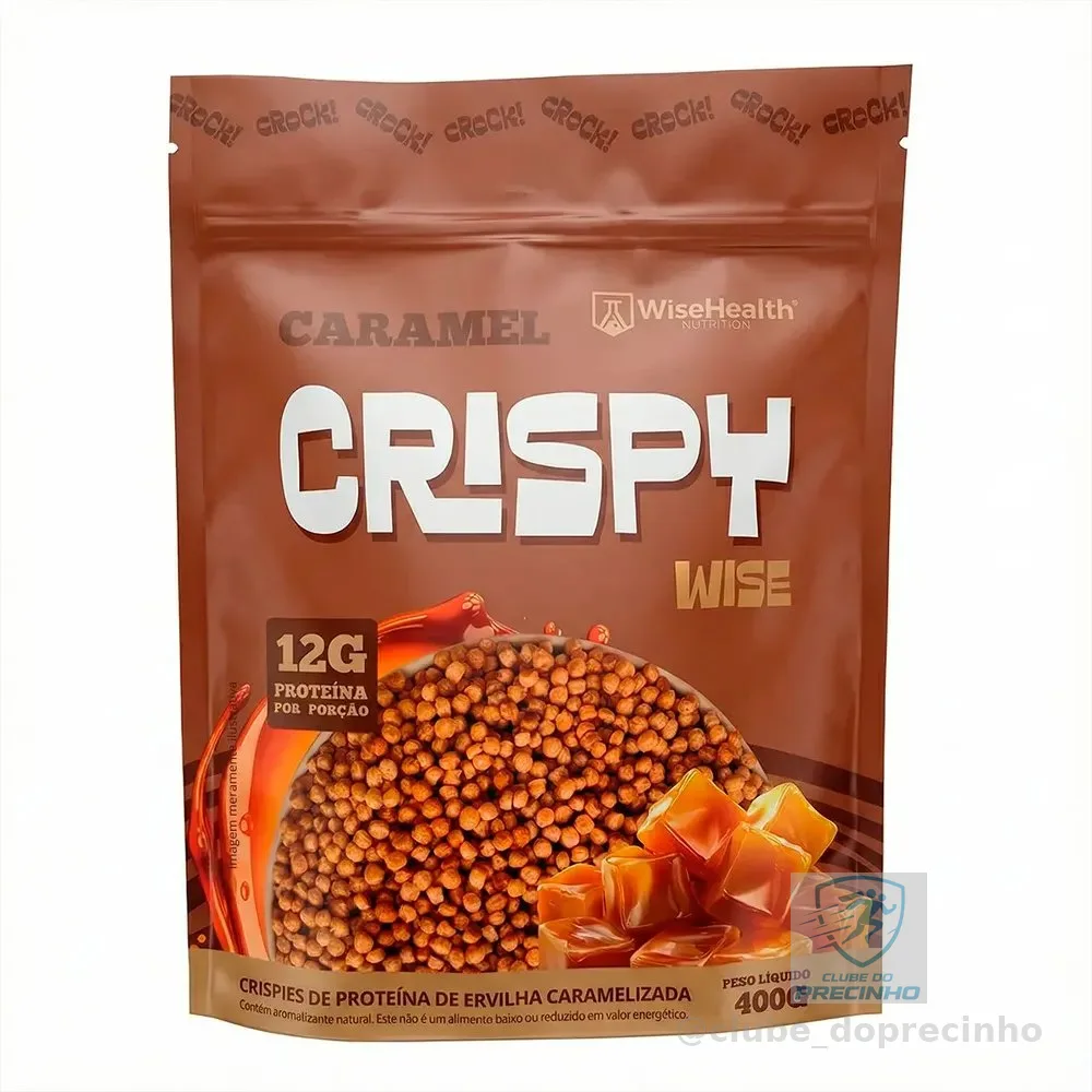 Caramel Crispy Wise (400g) - Crispie Proteico Sabor Caramelo Caramelo